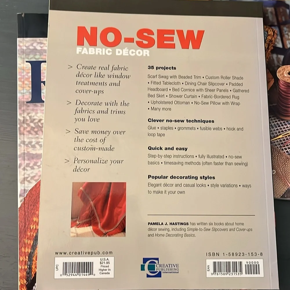 Hook Loop & Lock, Twined Rag Rugs, & No-Sew Fabric Decor Craft Book Set EUC